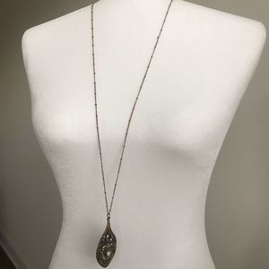 Long Necklace with multicolor stone pendant